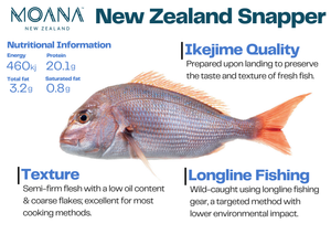 NEW ZEALAND WILD CAUGHT SNAPPER FILLET (IKEJIME QUALITY)