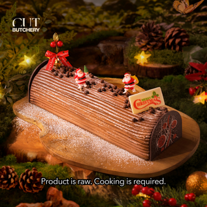 CALLEBAUT FINEST BELGIAN CHOCOLAT LOG CAKE 1KG (X'MAS EDITION)