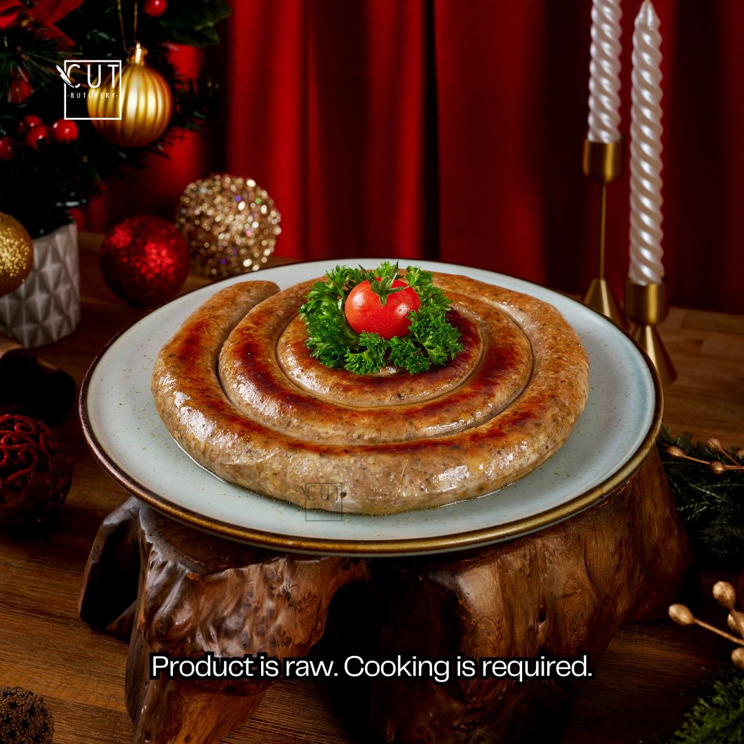 SMOKED APPLES SAGE SNAIL PORK SAUSAGE 1KG (X'MAS EDITION)