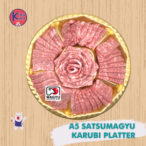 DELUXE A5 SATSUMAGYU KARUBI PLATTER